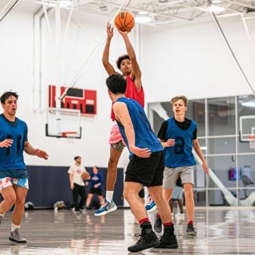 Students Playing Basketball